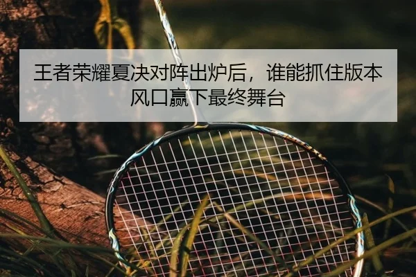 王者荣耀夏决对阵出炉后，谁能抓住版本风口赢下最终舞台（bet365 online）
